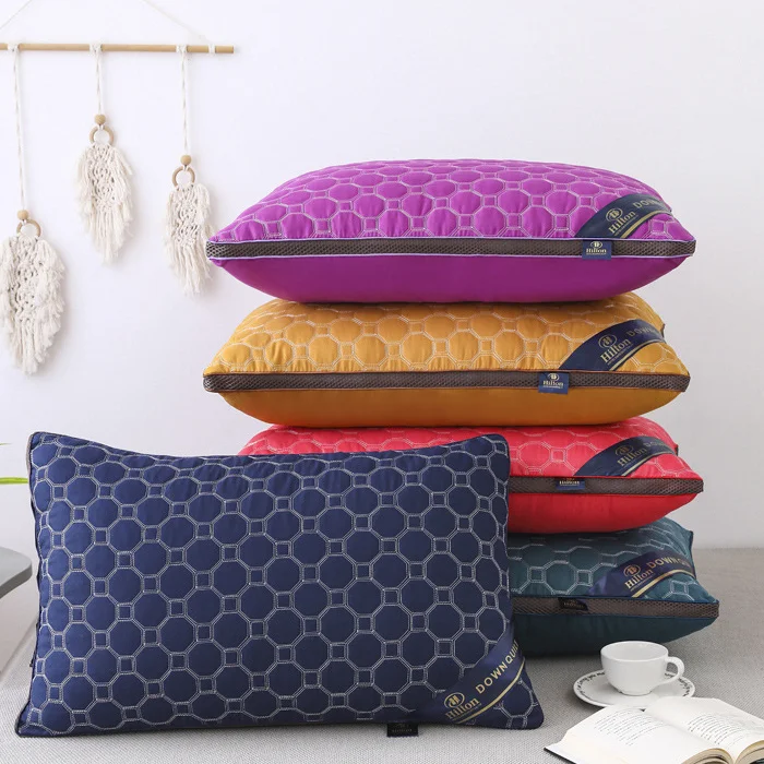 Hilton pillow core three-dimensional double line washable sleeping cervical spine bed pillow