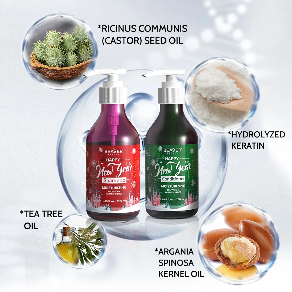 OEM/ODM Christmas set natural hair growth shampoo and conditioner tea tree oil sulfate free organic rosemary oil shampoo