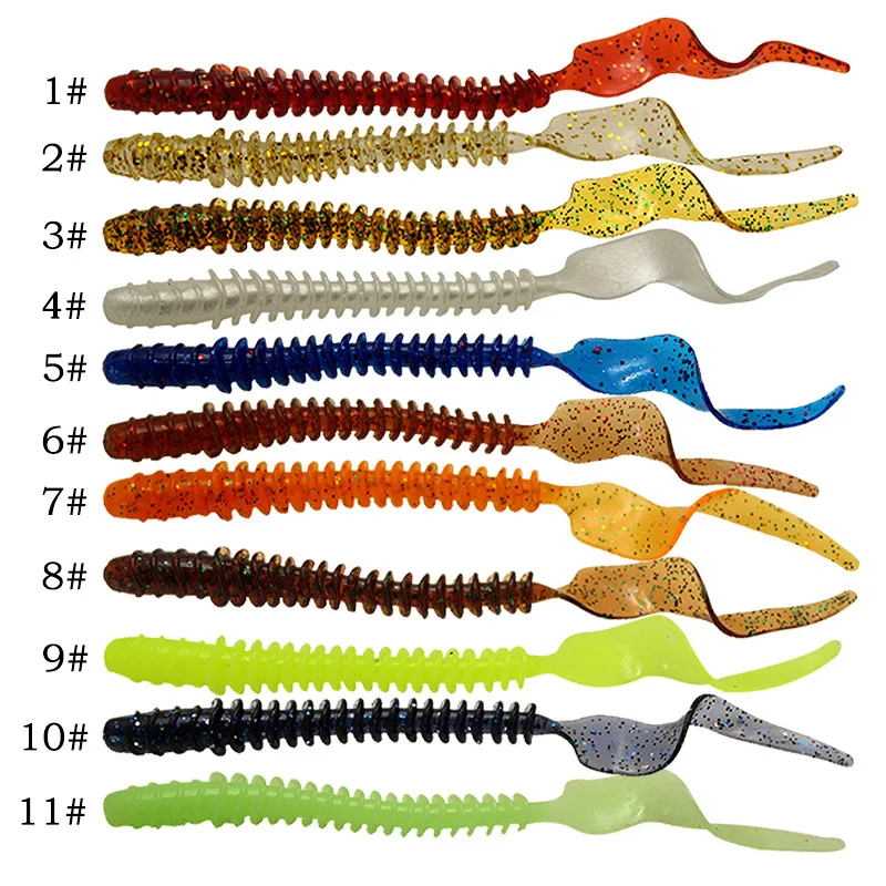 Manufacture discount luminous uv low price 122mm worm soft lure