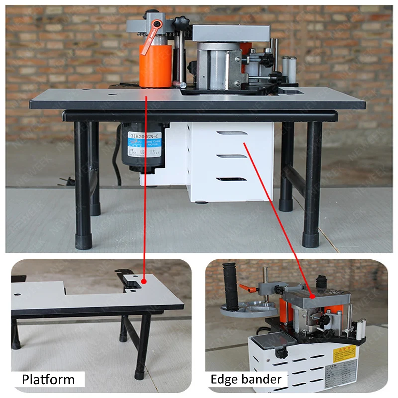 NEWEEK portable furniture accessories pvc edge banding machine