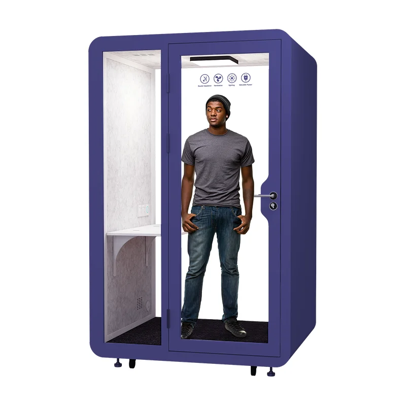 Movable Sound Proof Cabin Portable Diy Soundproof Drum Office Telephone Phone Booth For Sale