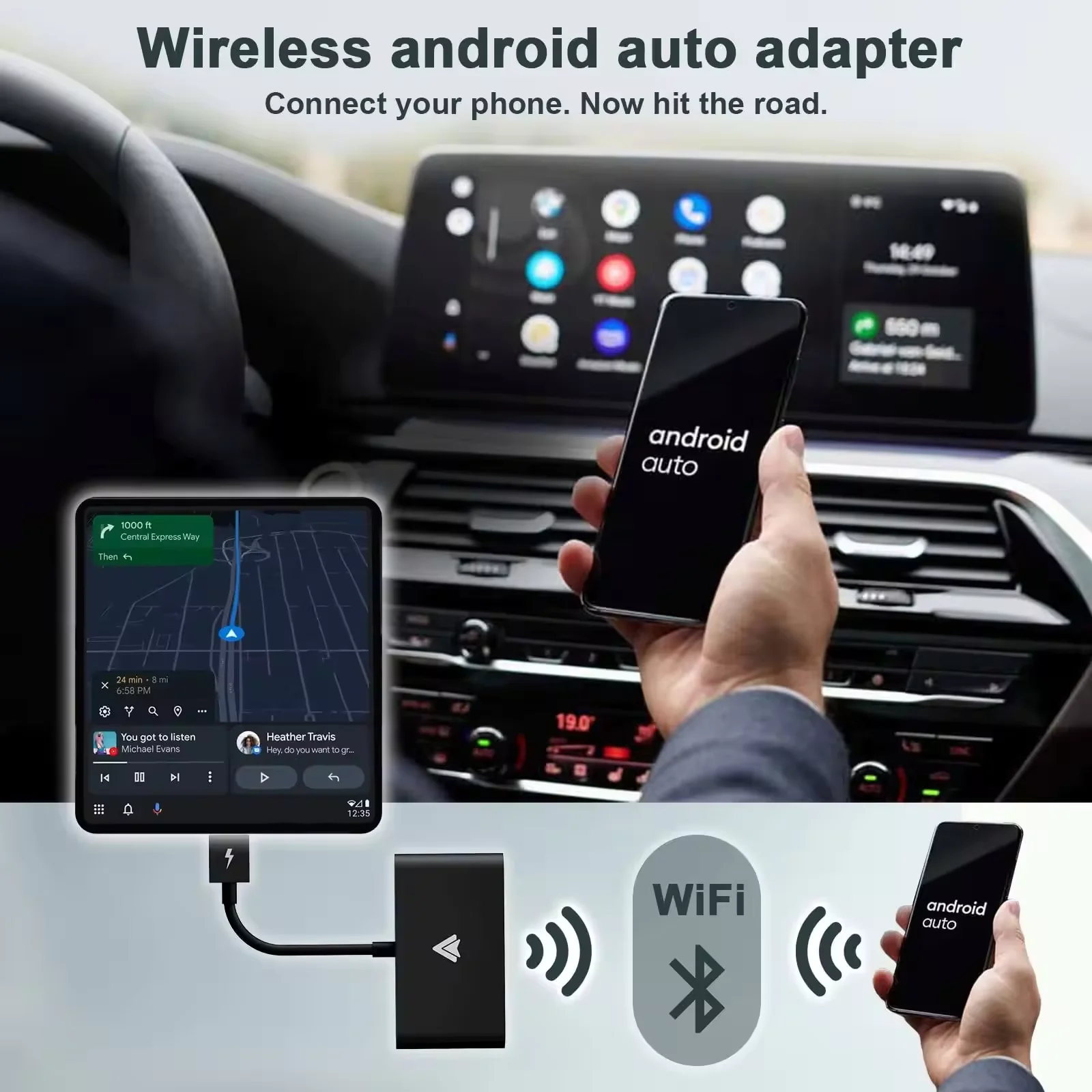 Wholesale Wireless Carplay USB Dongle Adapter for OEM Wired AI Smart Box for Youtube Tiktok Laudtec