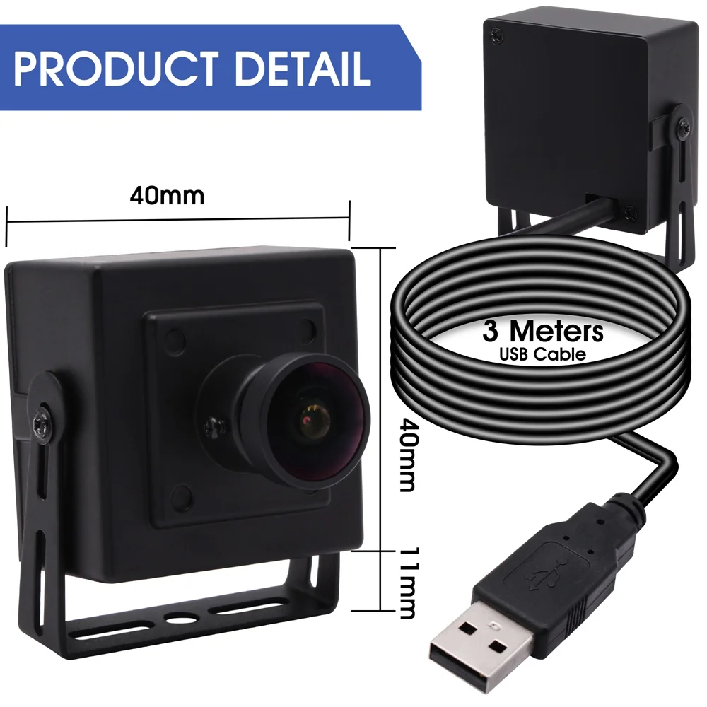 ELP 720P Wide angle USB Security camera 170 degree fisheye lens CMOS OV9712 UVC usb webcam for Mac Linux Android Windows