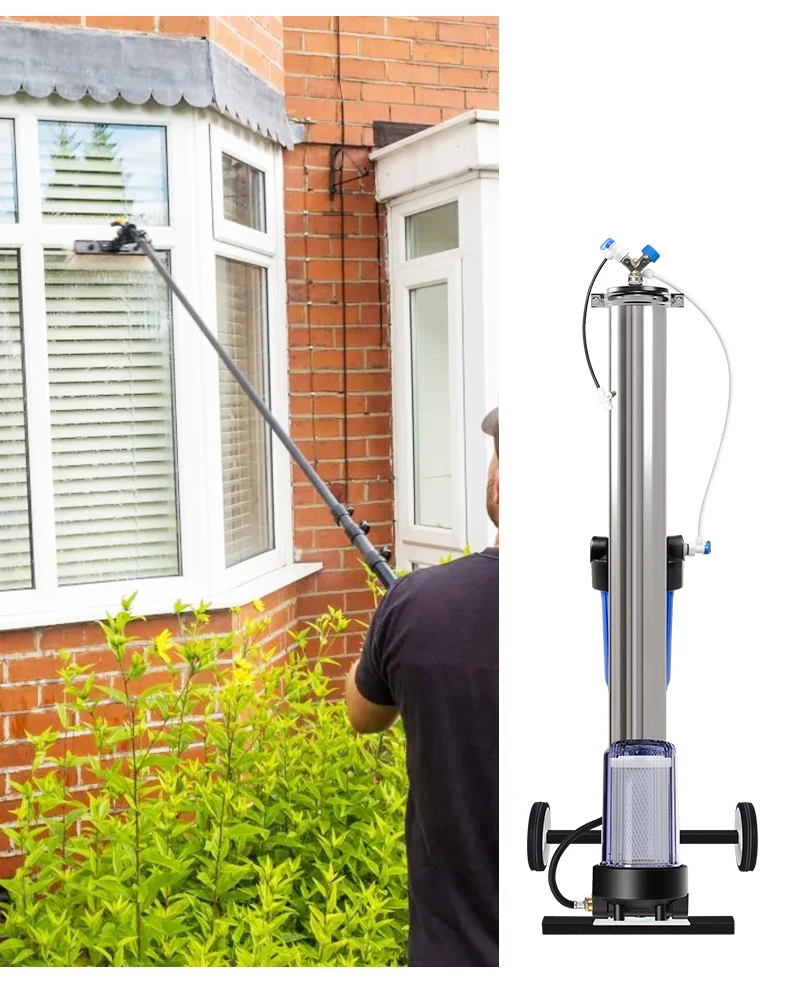 Stainless Steel RO DI Spotless Window Car Wash System Deionized Water Filter System Water Fed Pole For DI Water Filter