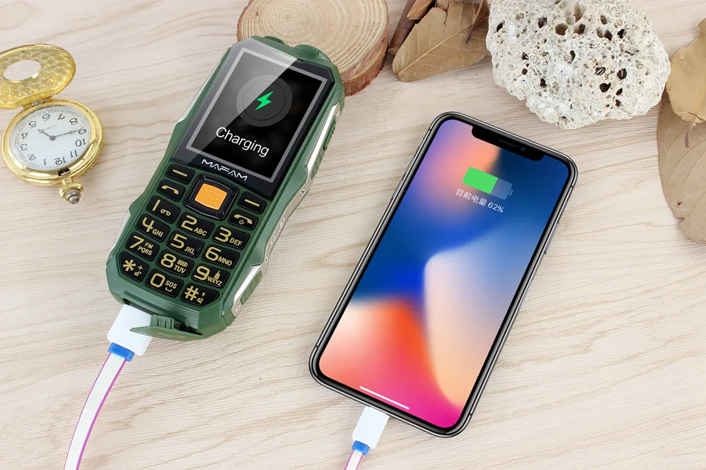 Прочный мобильный телефон IP67 водонепроницаемый с рацией строительные работники сотовый двумя sim-картами