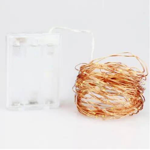 100 LED 33 ft Battery Operated Waterproof LED String Lights Copper Wire Fairy Lights