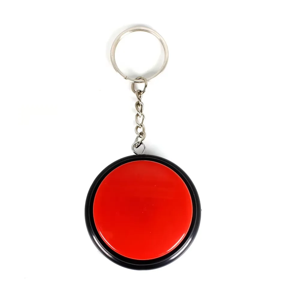 Custom logo Plastic Recordable Sound Keyring,Mini Oval Voice Music Talking Keychain for the blind promotion photo Printed