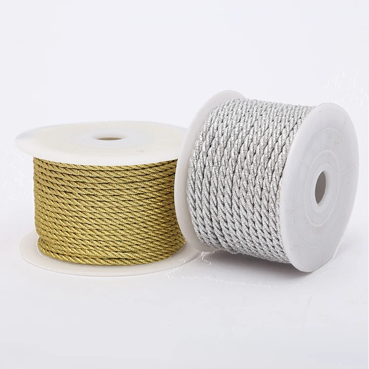 Wholesale polyester 3mm 5mm 6mm 8MM 10MM Round 3 strands Twisted Rope for Packaging Rope
