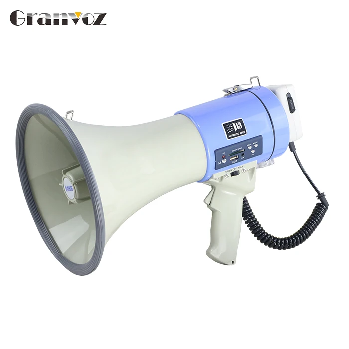 12V Recording Siren BT 50W Megaphone Battery Rechargeable Power Megaphone 50W