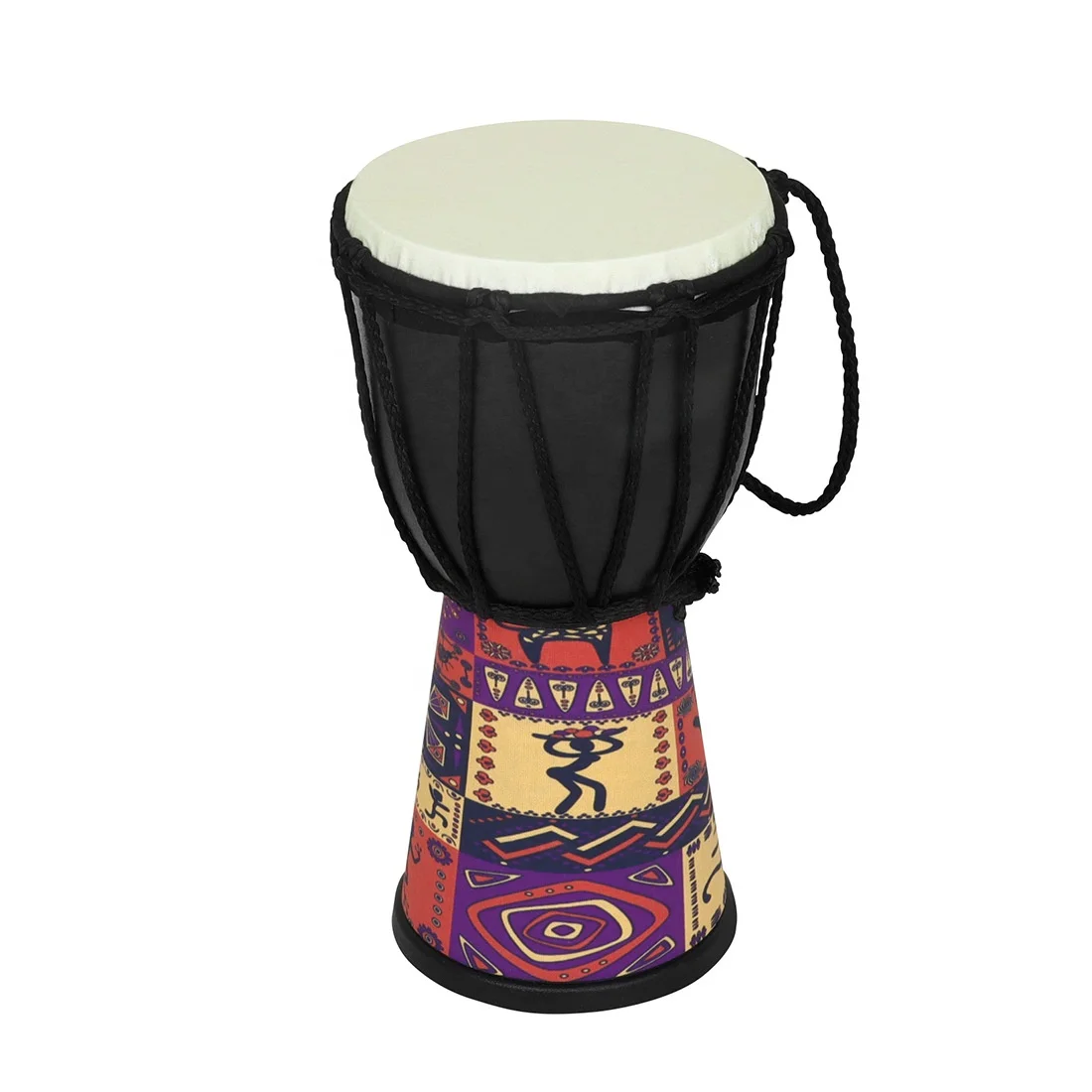 Wholesale 4-Inch Hand Drum New Cartoon African Totem Percussion Instrument for Kids African drum