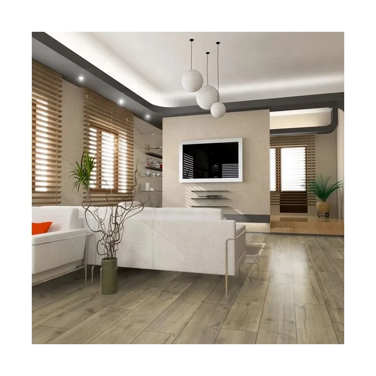 12mm Thick Antique Non Slip HDF Fireproof Laminate Flooring