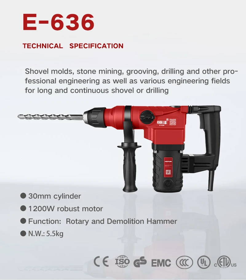 1180W concrete Demolition hammer breaker hammer for sale