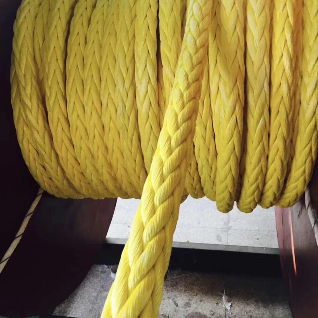 On Sale 12 Strands Ultra-high Molecular Weight Polyethylene Rope For Berthing and Mooring
