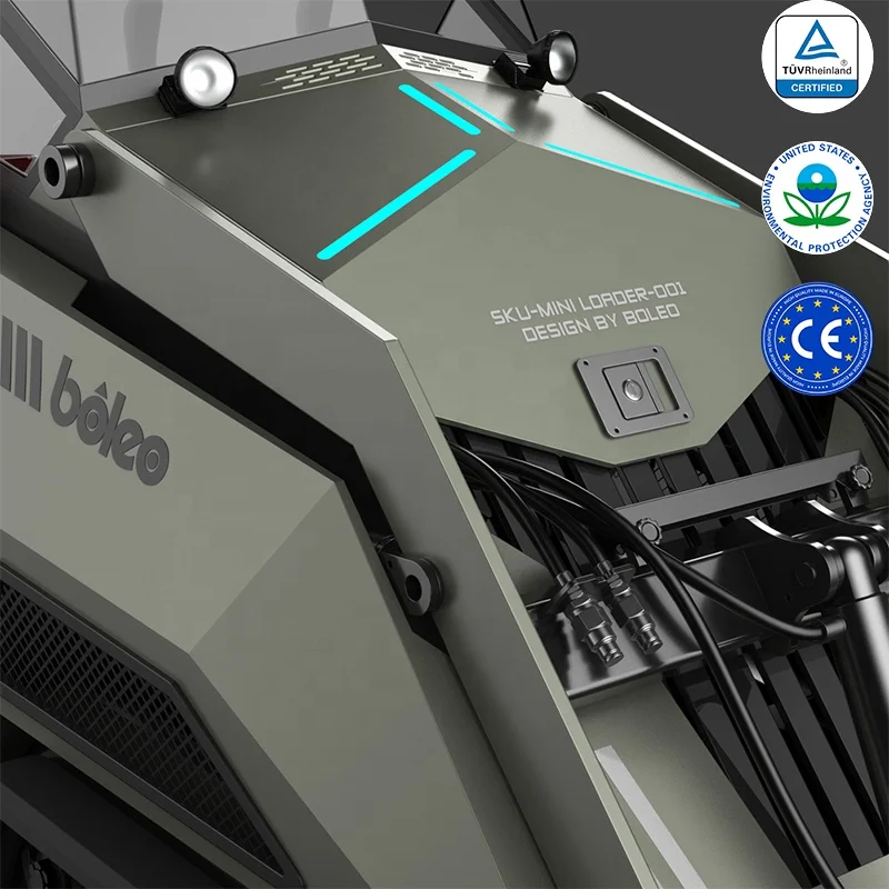Boleo Прямая поставка с фабрики мини-погрузчик бортовым поворотом 25hp двигатель мини гусеничный погрузчик Skidsteer