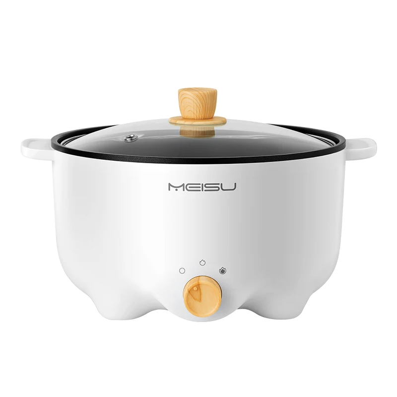 
Top Supplier Electric 800W 2.5L Stainless Steel Electric Steamboat Pot Hot Pot 