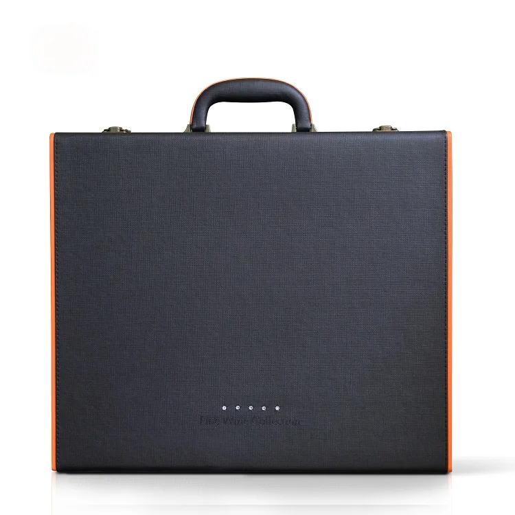 
Supplier PU leather gift wine accessories box,4 bottle wine packaging box with lining velvet 