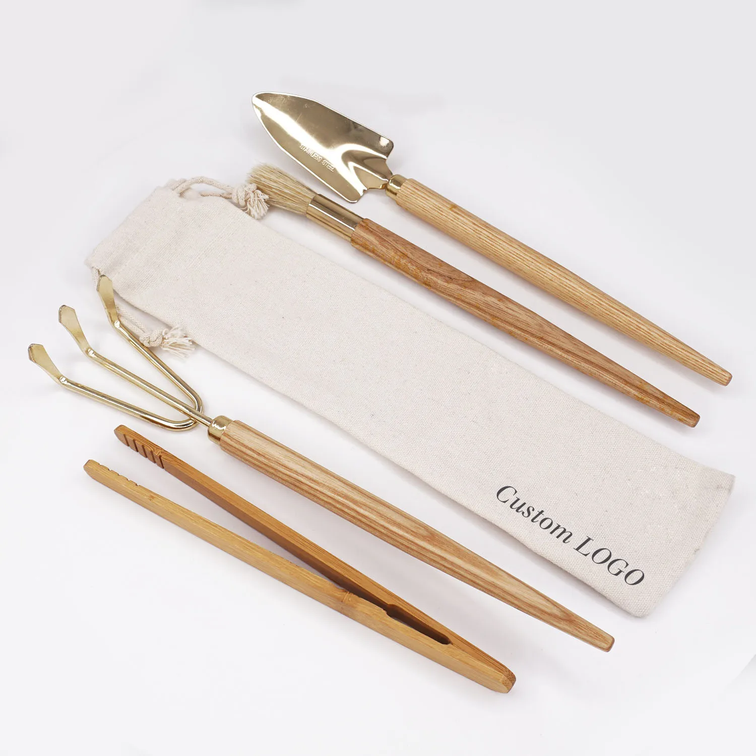 Home Small Trowel Shovel China Guangdong Dongguan Zhejiang Ningbo Supplies Floral Flower Wood Garden Care Tool Gift Set With Bag