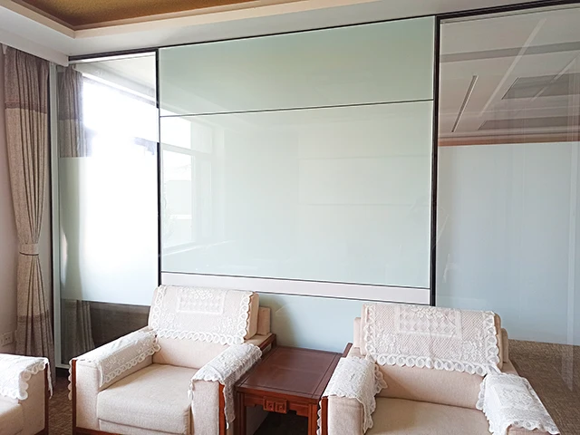 Поддержка на заказ Высококачественная офисная стеклянная перегородка Скрытая Рамка