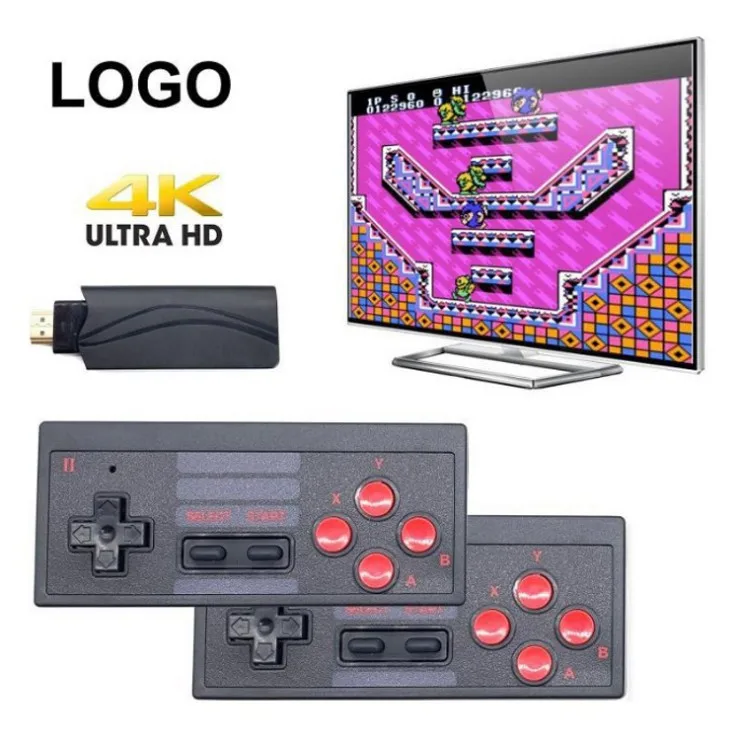 Wholesale new  updated U-BOX 628 video Games console Classic Mini for NES Retro Console 4K Dongle