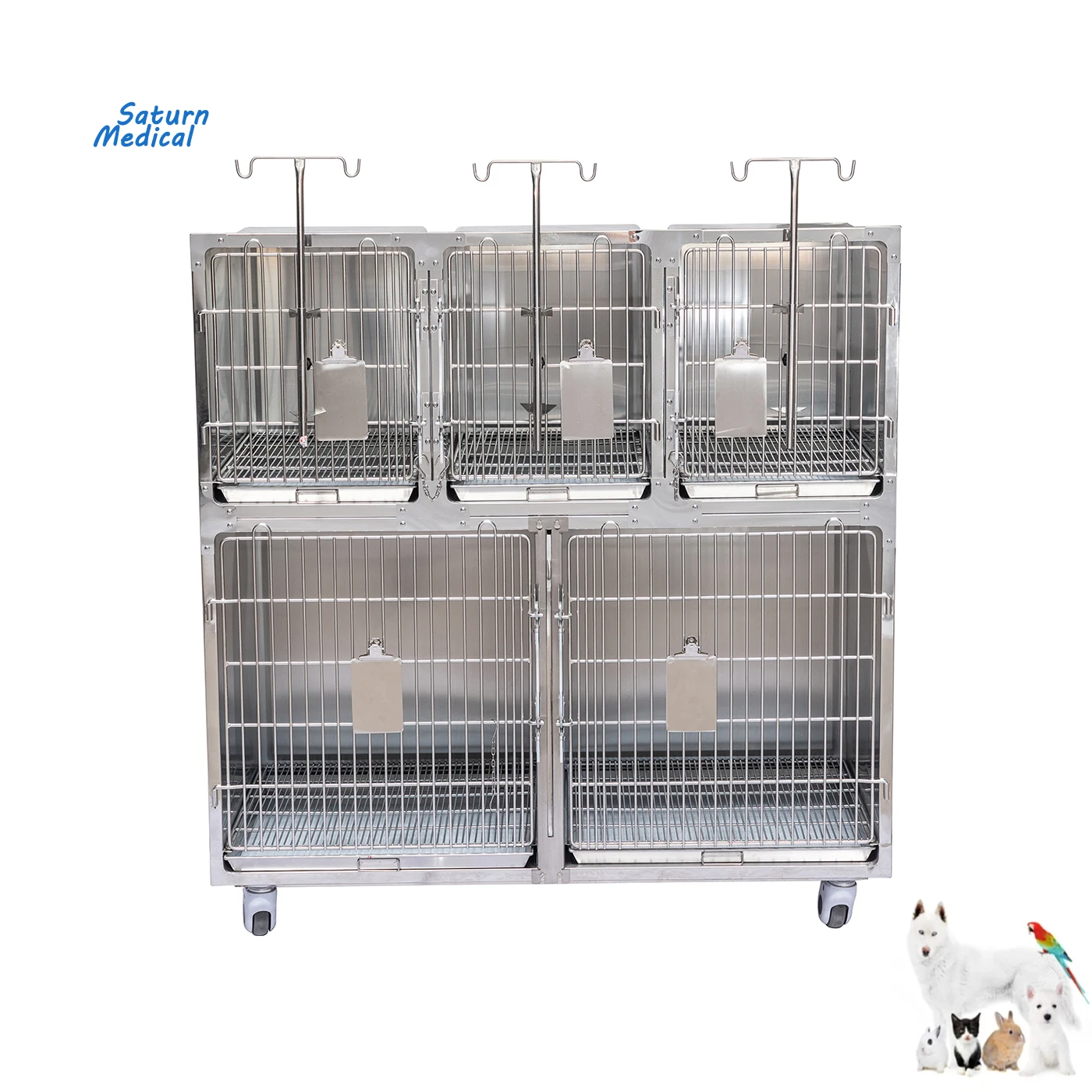 China manufacture price big dog cat pet animal clinic stainless steel cage for veterinary hospital