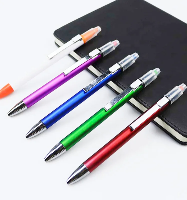 Multifunction multicolor pen 6 color  ballpoint pen promotional marker highlighter pen