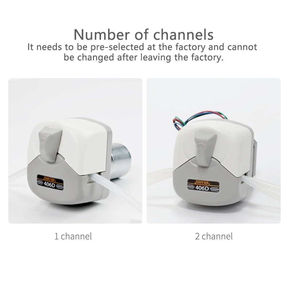 JIHPUMP Small24V 220V  Peristaltic Pump with 3 or 6  Rotors for Medical Reagent Liquid Dosing Filling