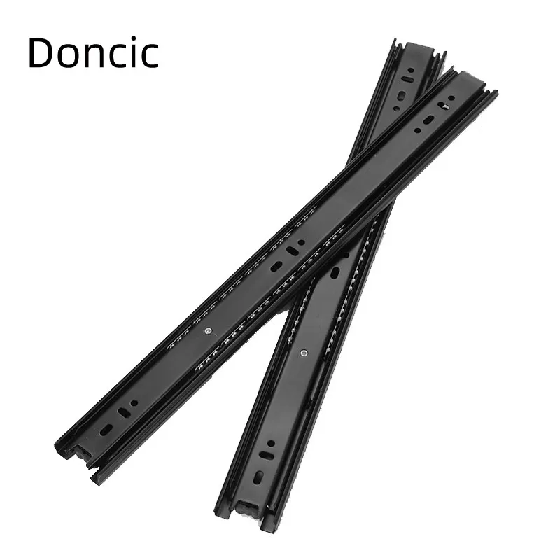 Doncic furniture hardware drawer slides telescopic channel rails drawer ball bearing roller for drawers