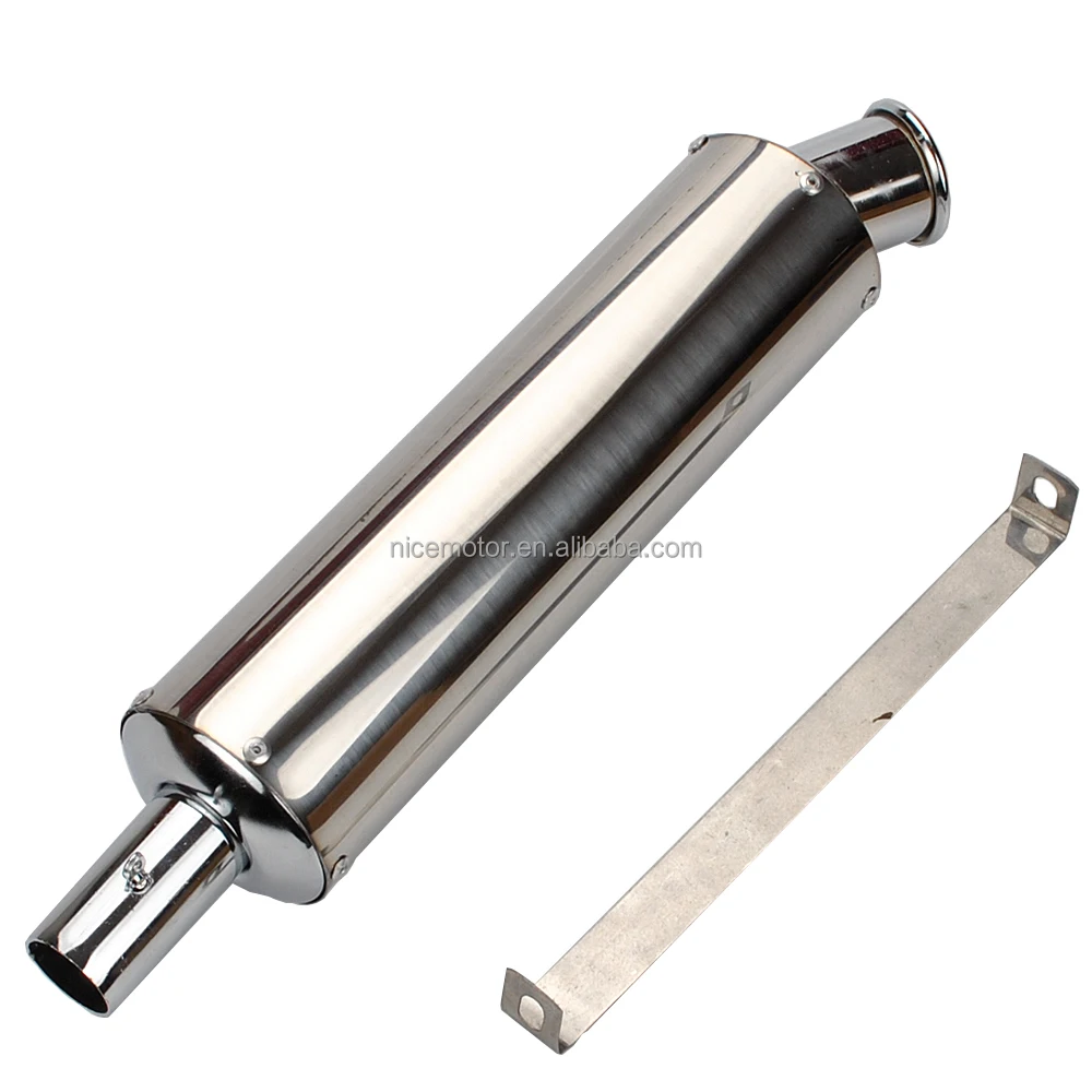  Universal Stainless Steel Exhaust Muffler Pipe Scooter Motorcycle ATV Dirt Pit Bike Monkey Z50