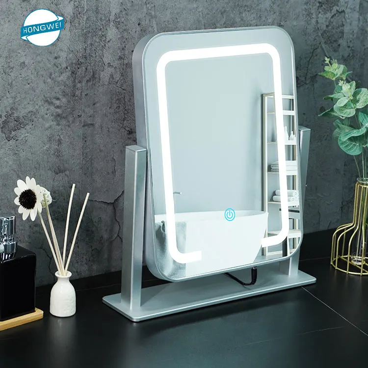 
Rectangle Aluminum Frame Wall Vanity Mirror LED Light Bathroom Mirror 