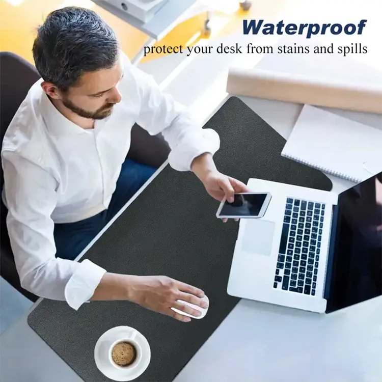 PU Leather Double-Sided Computer Desk Keyboard Mat for Gaming Mouse Pad Gamers