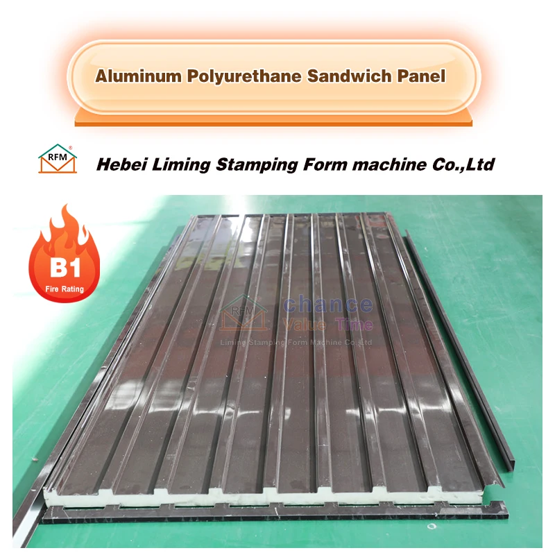 Hot selling insulation metal sandwich panel LM-PU panel 072 sandwich panel homes for home building materials