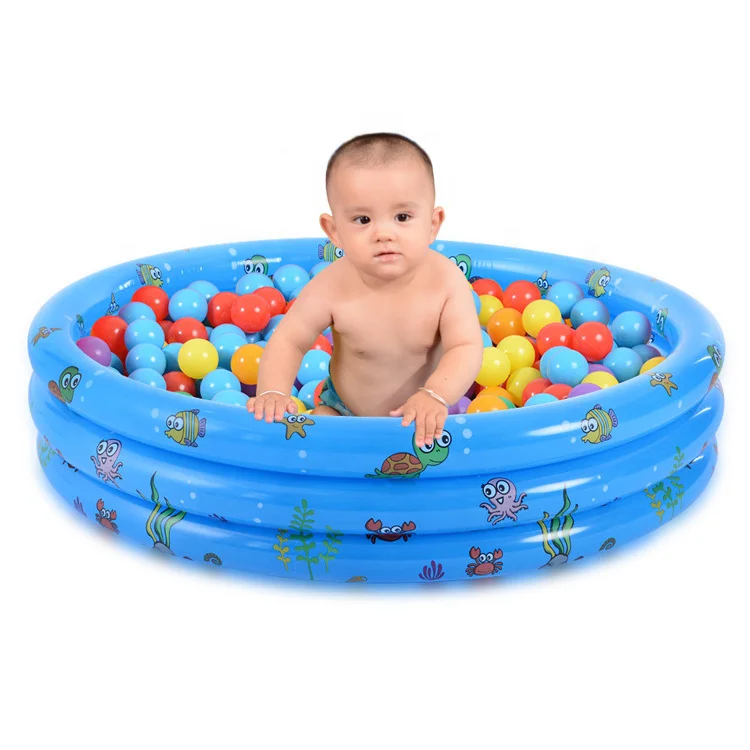 
Hot Selling Colorful Inflatable 3 Rings Swimming Pool 130cm Spa Pool For Kids 
