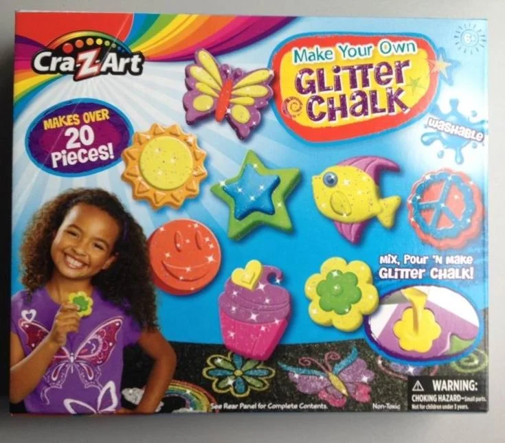 kids wholesale  education toy art craft set  DIY Handmade glitter chalk power  Kit for children