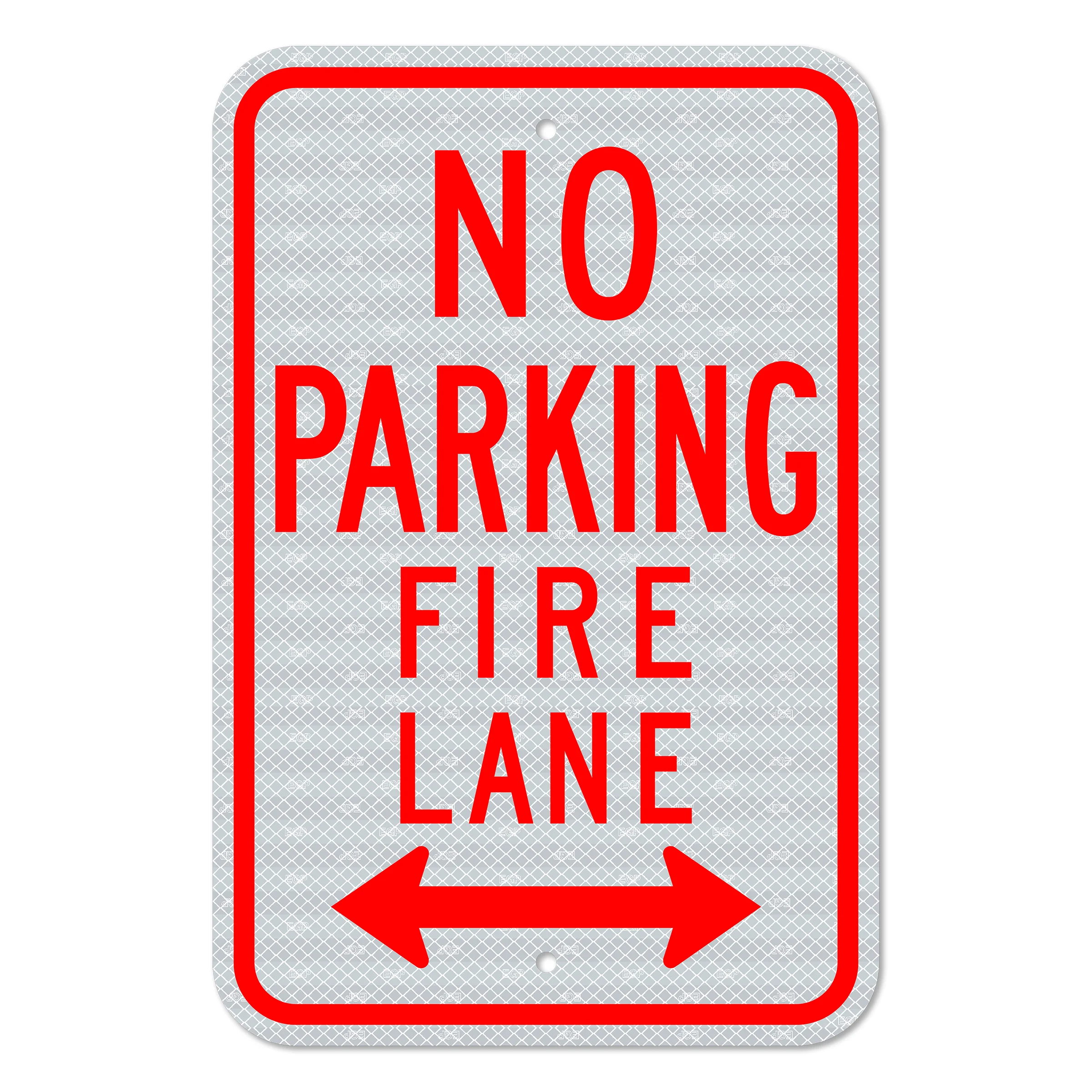 Reflective No Parking Sign Fire Line Aluminum Traffic Road Warning Signs Items for Safety