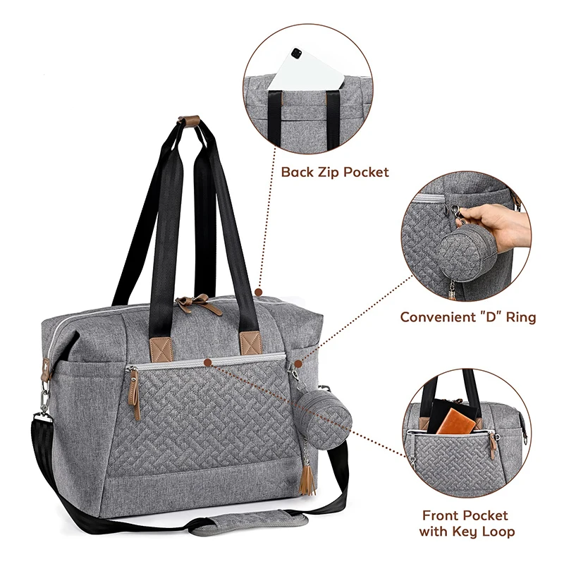 Changing Bag Large Nappy Bags for Mum and Dad Stylish Travel With Dummy Holder Mat