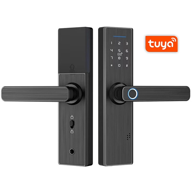 GOKING 2022 Low Price Supply Tuya WiFi Fingerprint Door Smart Lock Tuya Smart Home Aluminium Door Lock With Mortises