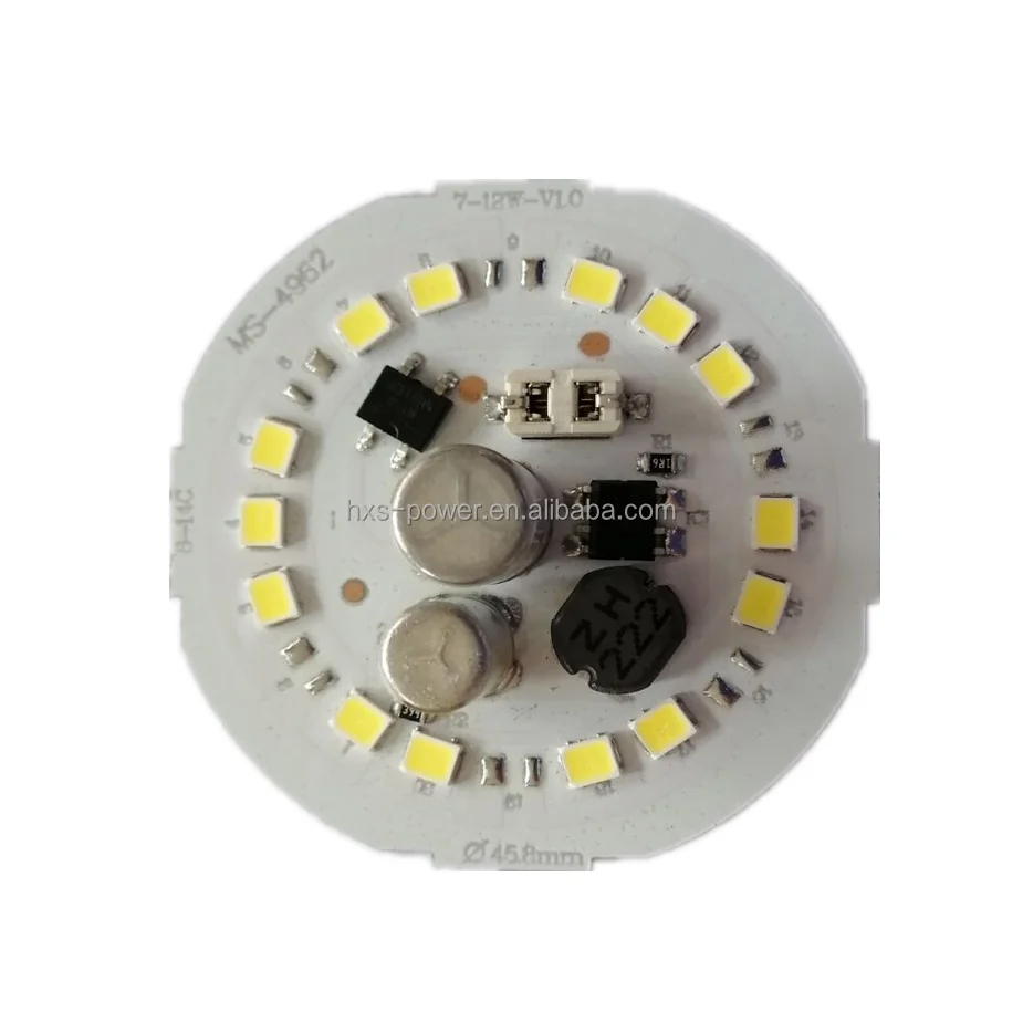 AC175-265V 3000K 4000K 6500K Двойные конденсаторы колба для DOB разделочные доски 12 Вт Светодиодная печатная плата