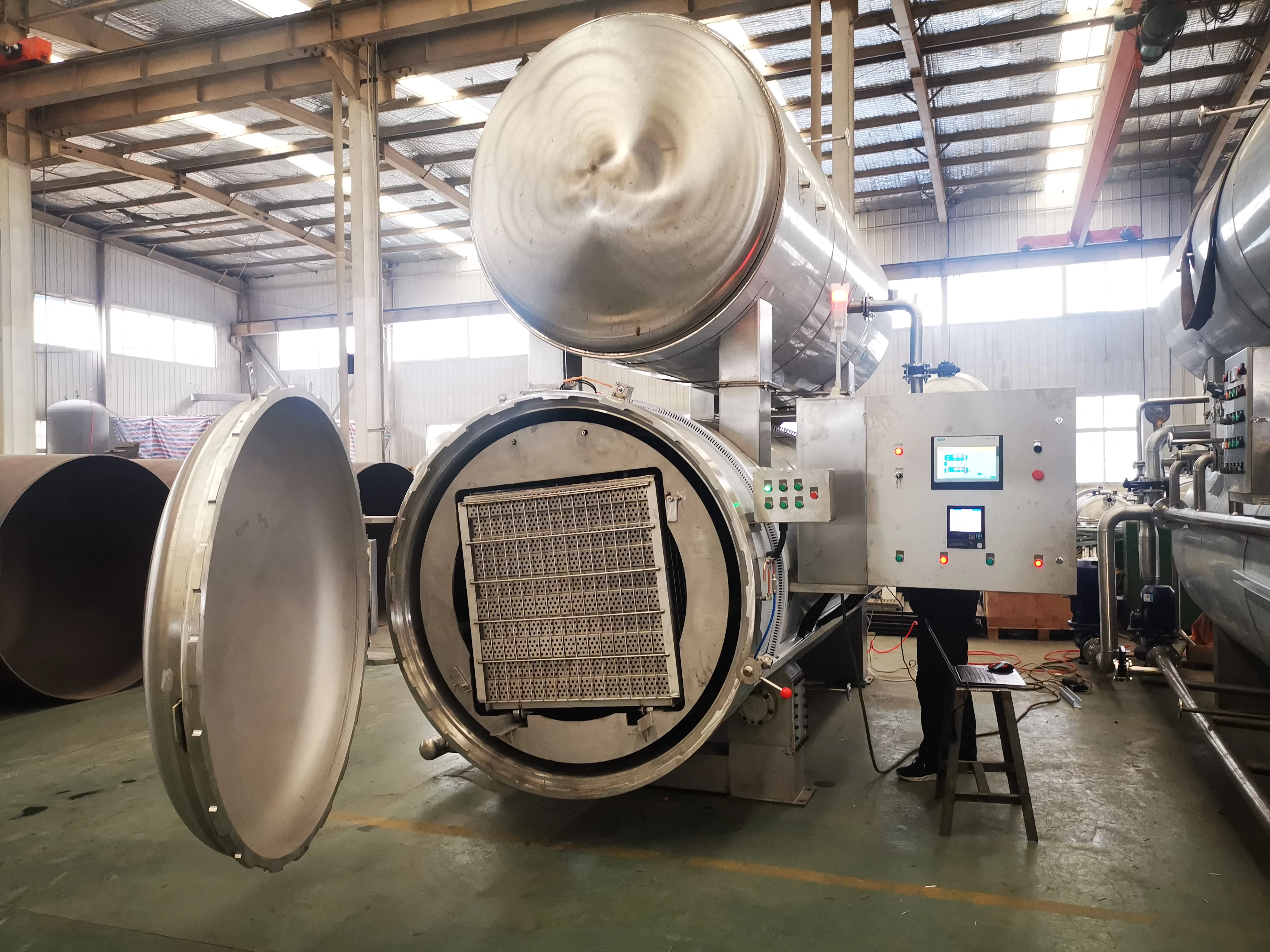 CST industrial food sterilizer horizontal autoclave sterilizer for can milk