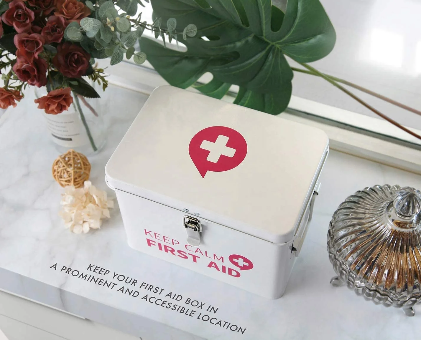 Daily Use Tin Medicine Storage Box Metal Mecine Box First Aid Kit First Aid Box
