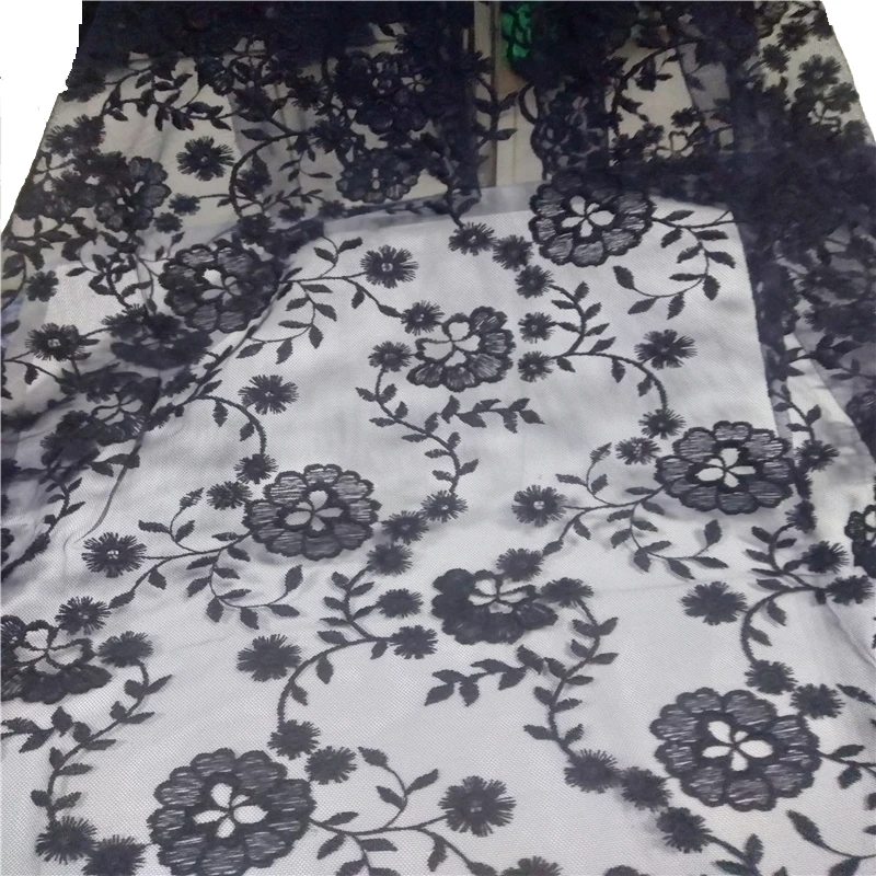 Amazon online hot sale colombia free samples lace fabric velvet tulle embroidery fabric