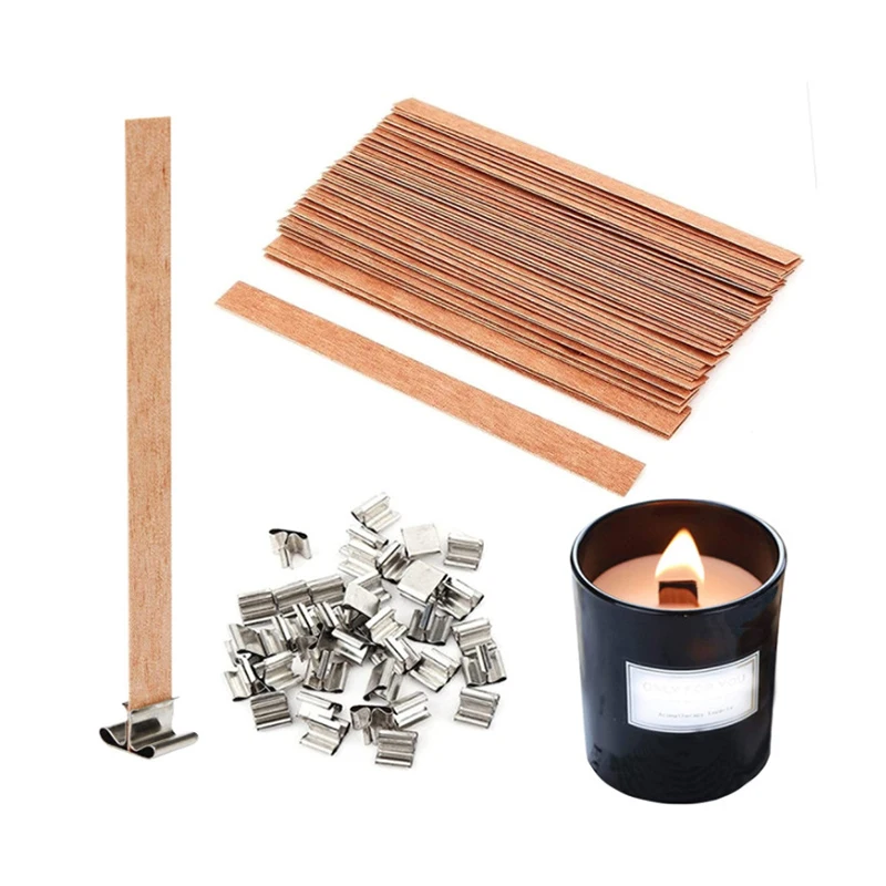 Aromatherapy tools eco friendly 6mm-19mm wooden wick candle wood wicks for candle making