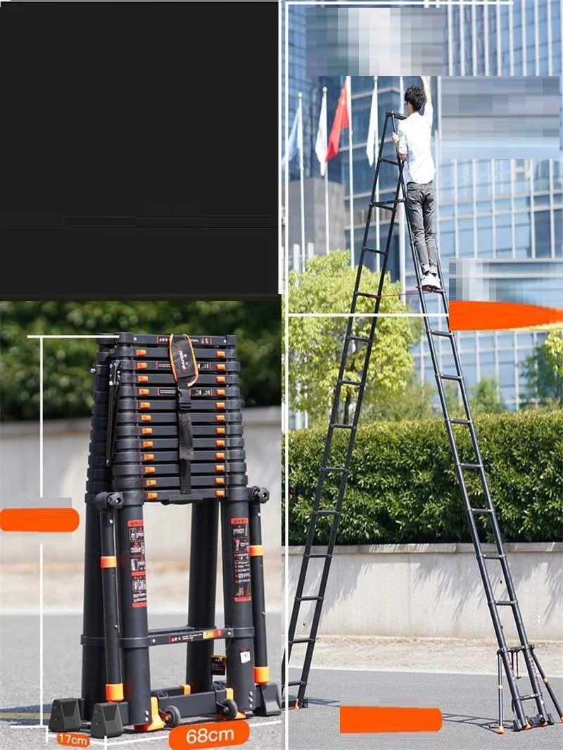Chinese Multifunctional Safety anti-Slip Aluminum Alloy Hermeneted Ladder