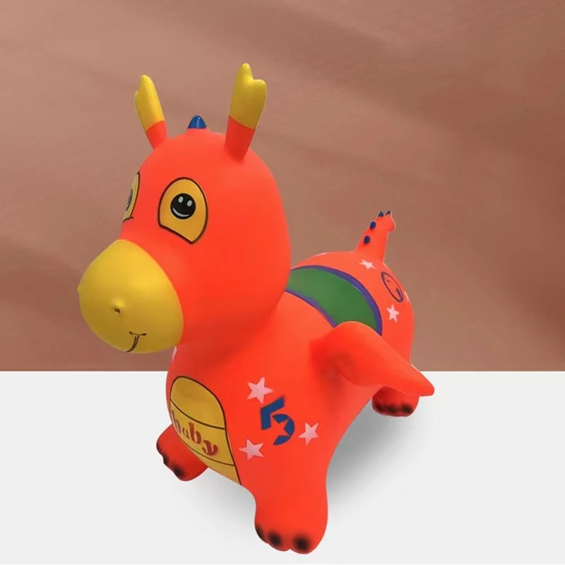 2023 New Bouncy wing Dinosaur Hopper Rubber Dinosaur Thickened PVC inflatable jump toys Inflatable Jumping  Bouncing Animal Toys