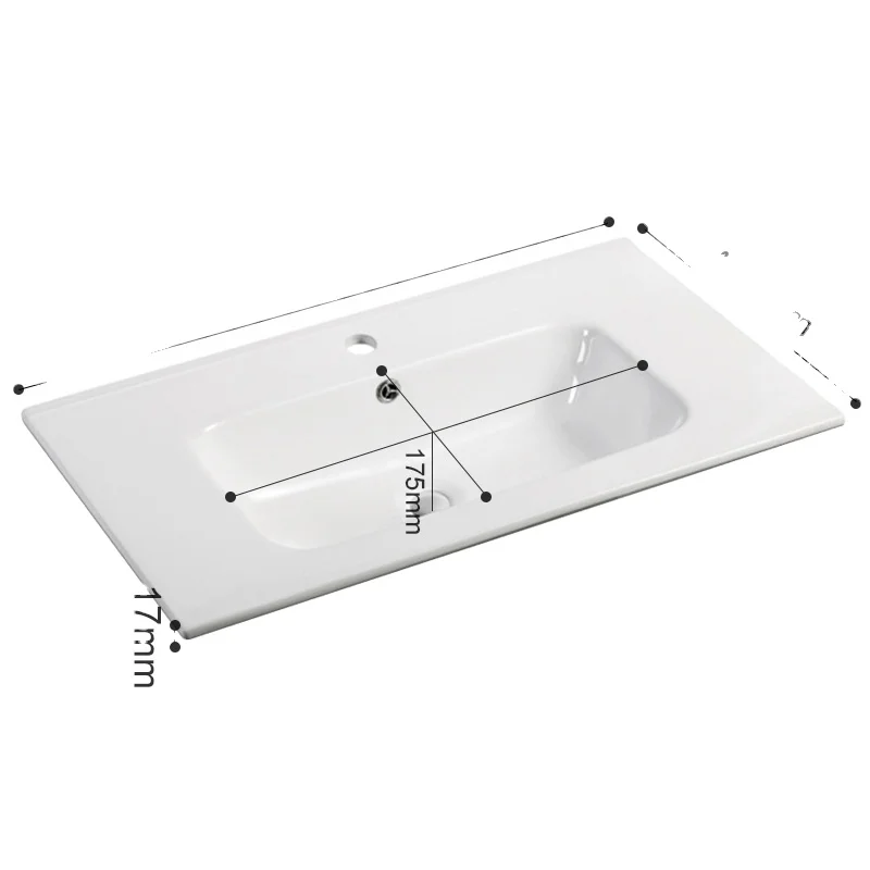 Modern Design bathroom sink ceramic thin edge cabinet basin glossy white cabinet basin