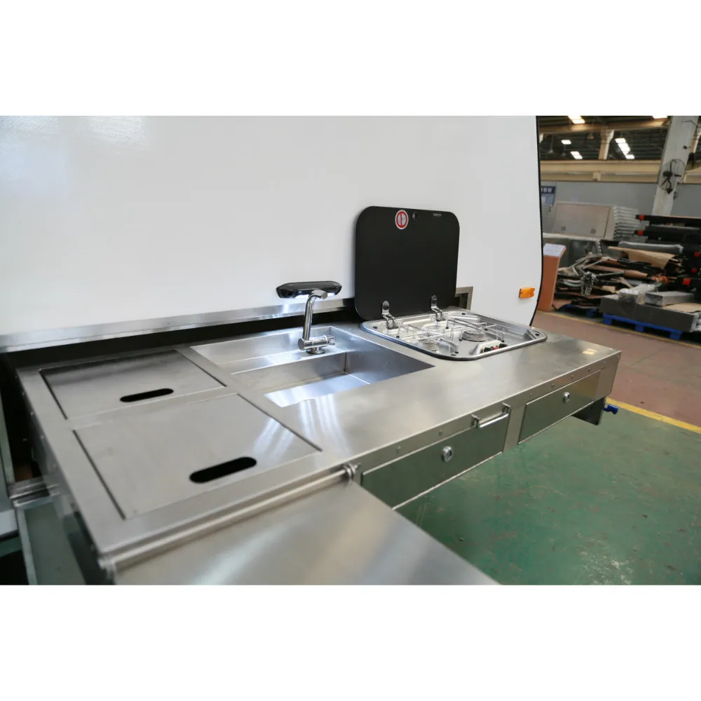 Factory Made Teardrop Camper RV Caravan Slide Out Kitchen
