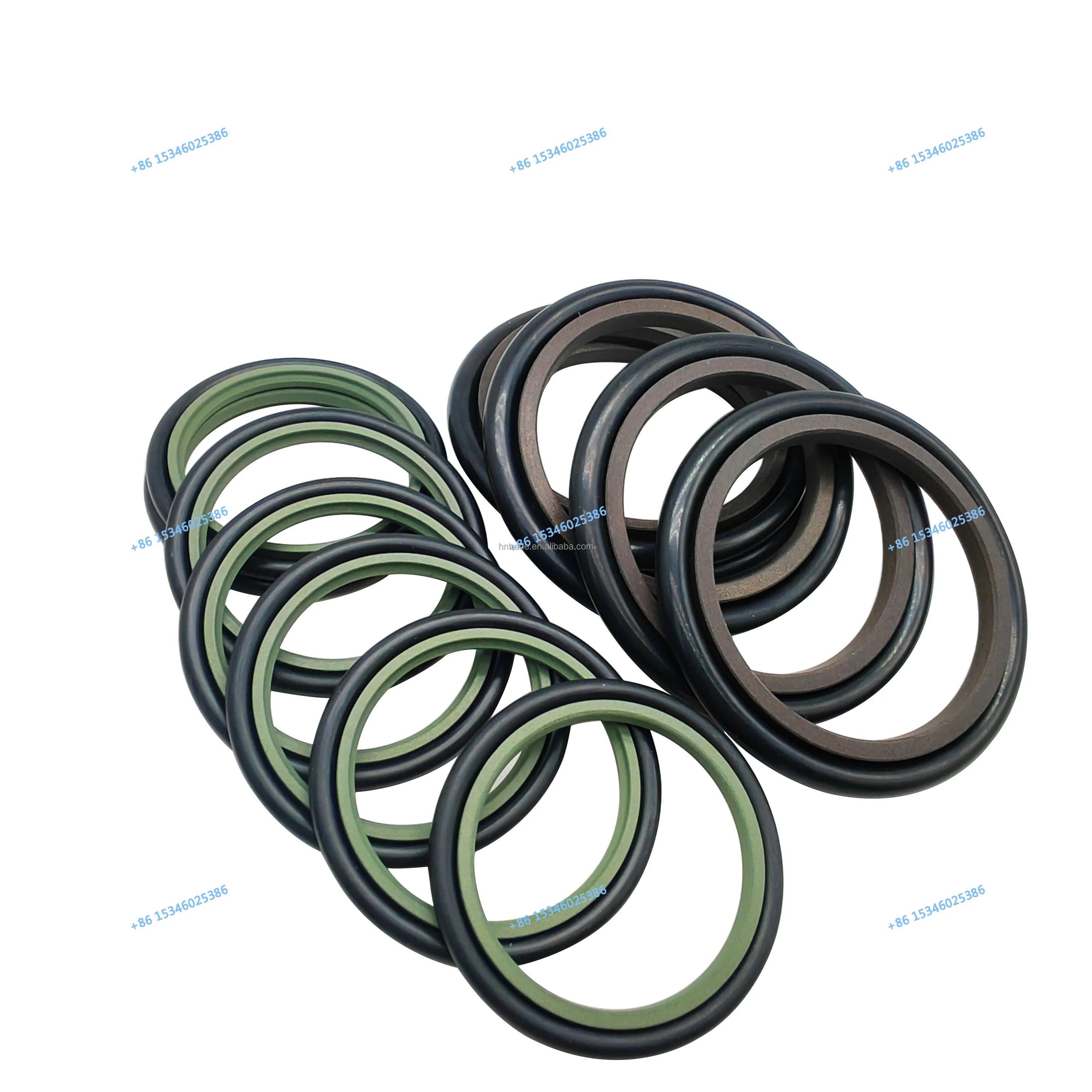 Hydraulic Cylinder Piston Rod STD OD Type NBR O-ring PTFE Filled Copper Powder Step Seal 25 * 35.7 * 4.2 Combination Seal