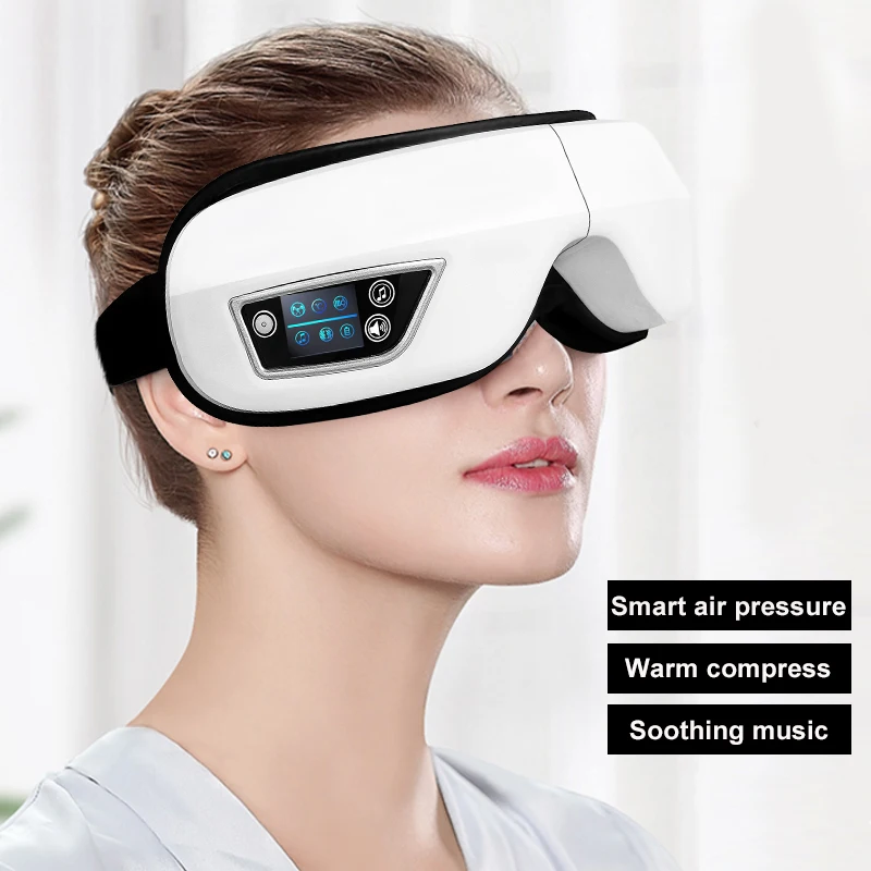  Многофункциональный Электрический беспроводной массажер для глаз косметический уход расслабляющий с нагревом воздушной подушкой вибрацией музыкой