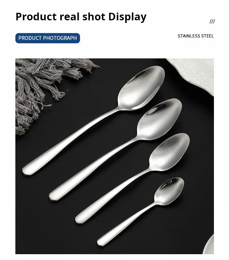 New Product Hot Sale Industrial Finish  Cutlery Stainless Steel Thickened Handle Flatware Sets For Hotel Restaurant