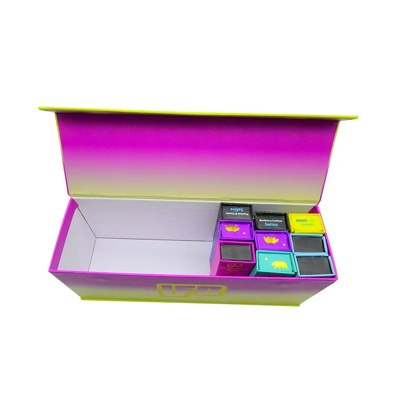 Retail Paper Table Top Counter Small Corrugated Carton Packaging Boxes Pre Roll Store Custom Cardboard Pre Roll Display Box