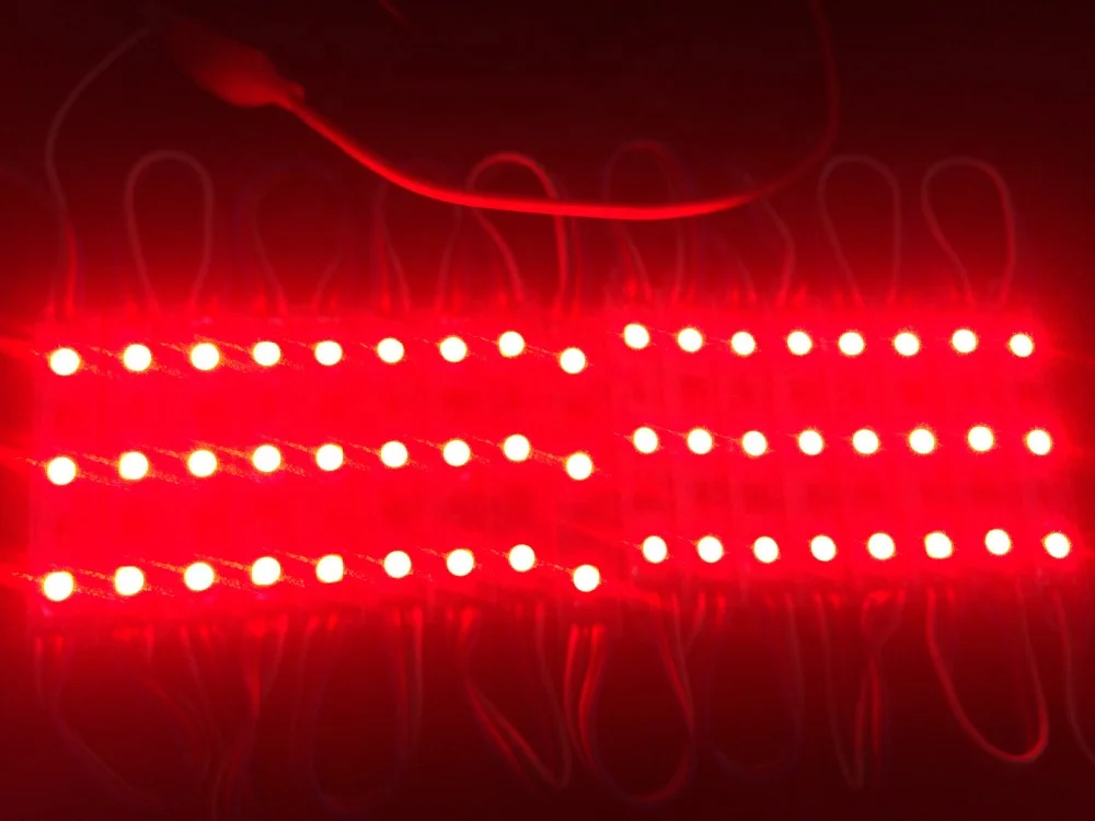 12v 3 pixels each Dumb Rectangle Letter Sign Waterproof IP68  RGB LED Module 12v (3 pixels each)